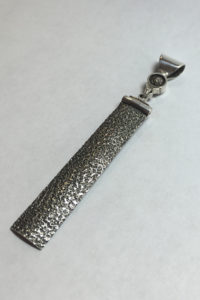 3" Sterling Silver "Plank" Pendant with Hammer Texture