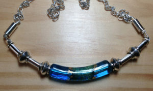 Blue Glass Bead Necklace