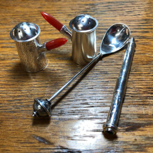 Salt and Pepper Shakers; Spoon; Pen