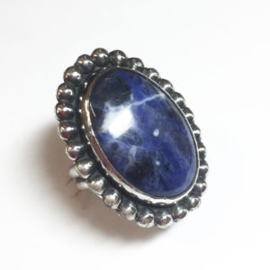 Blue Lapis Lazuli Ring in Sterling Silver